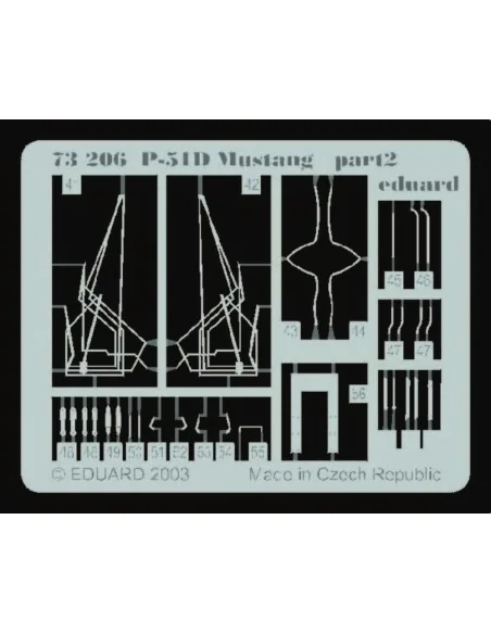 P-51D Mustang, 1/72 - Eduard Accessories 73206