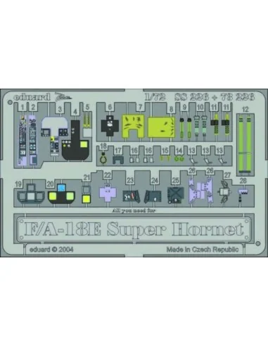 F-18E Super Hornet, 1/72 - Eduard Accessories 73226