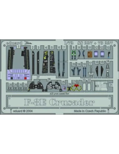[NO_DESC] F-8E Crusader, 1/72 - Eduard Accessories 73227