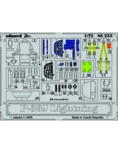 P-38J Lightning, 1/72 - Eduard Accessories 73255