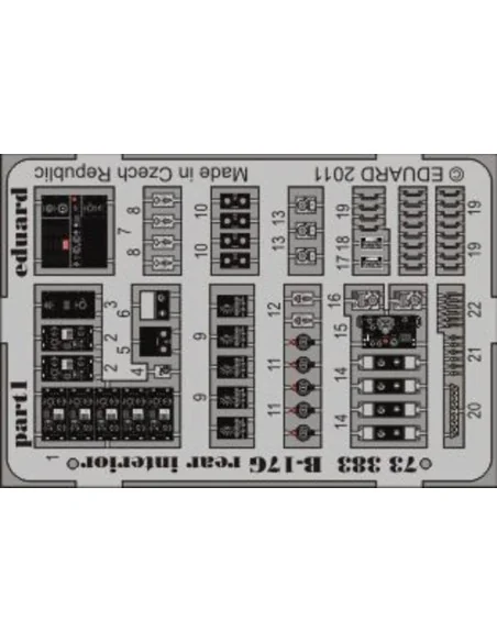 B-17G rear interior for Revell, 1/72 - Eduard Accessories 73383