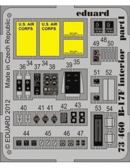 B-17F interior S.A. for Revell, 1/72 - Eduard Accessories 73460