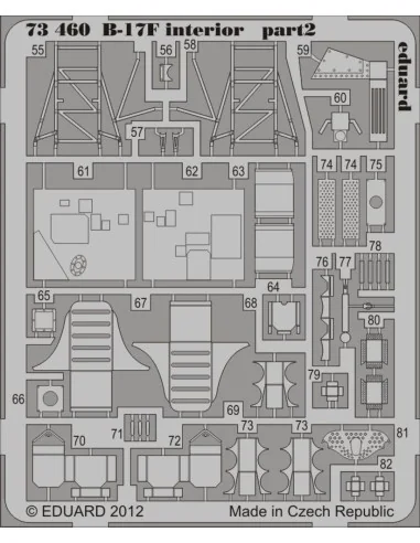 B-17F interior S.A. for Revell, 1/72 - Eduard Accessories 73460
