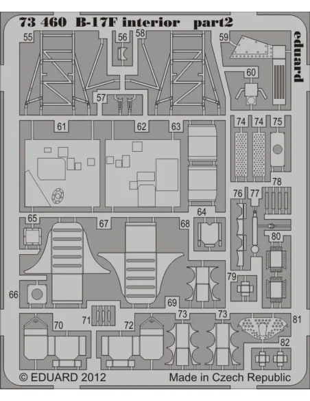 B-17F interior S.A. for Revell, 1/72 - Eduard Accessories 73460