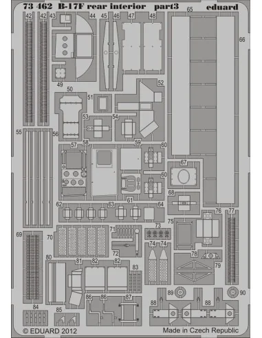 B-17F rear interior for Revell, 1/72 - Eduard Accessories 73462