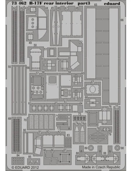 B-17F rear interior for Revell, 1/72 - Eduard Accessories 73462
