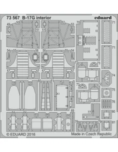 [NO_DESC] B-17G cockpit interior for Airfix, 1/72 - Eduard Accessor...