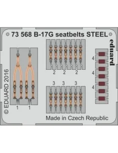 B-17G seatbelts STEEL for Airfix, 1/72 - Eduard Accessories 73568
