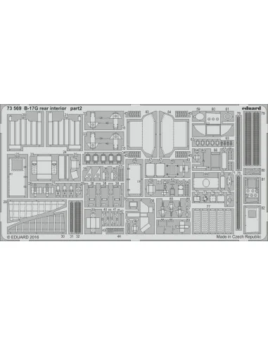 [NO_DESC] B-17G rear interior for Airfix, 1/72 - Eduard Accessories...