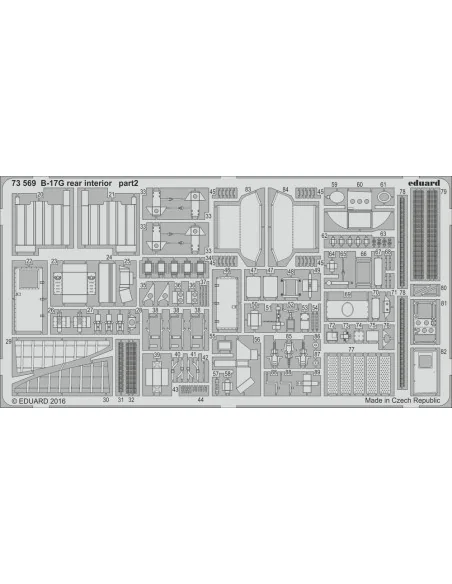 B-17G rear interior for Airfix, 1/72 - Eduard Accessories 73569