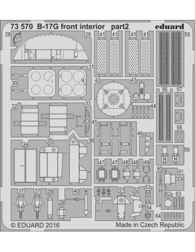 B-17G front interior for Airfix, 1/72 - Eduard Accessories 73570