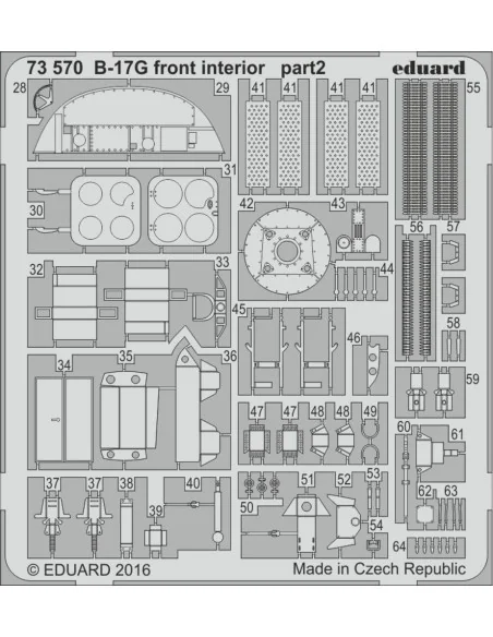 B-17G front interior for Airfix, 1/72 - Eduard Accessories 73570