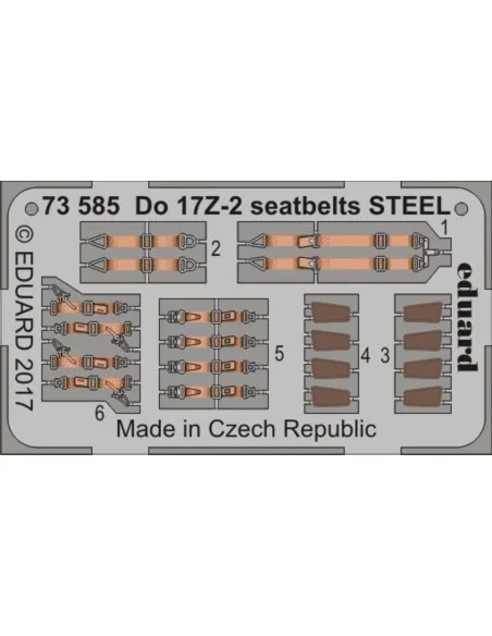[NO_DESC] Do 17Z-2 seatbelts STEEL for ICM, 1/72 - Eduard Accessori...