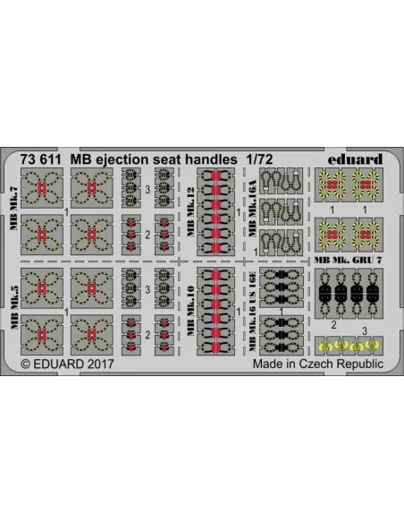 MB ejection seat handles, 1/72 - Eduard Accessories 73611