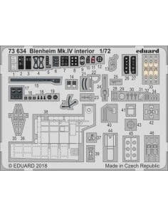 Blenheim Mk.IV interior for Airfix, 1/72 - Eduard Accessories 73634