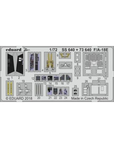 [NO_DESC] F/A-18E for Academy, 1/72 - Eduard Accessories 73640