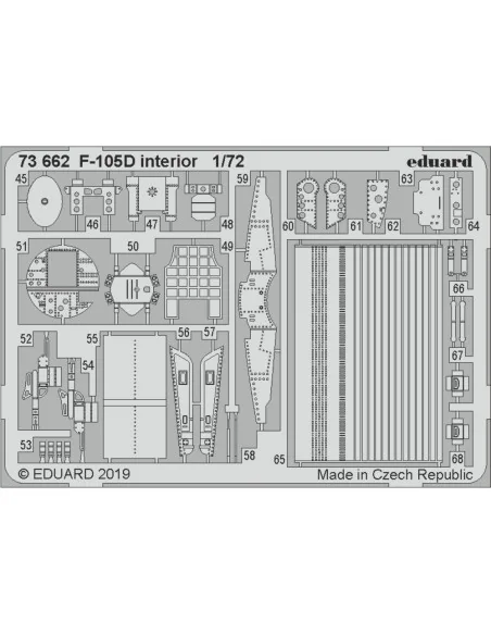 F-105D interior for Trumpeter, 1/72 - Eduard Accessories 73662