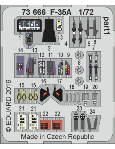 [NO_DESC] F-35A for Academy, 1/72 - Eduard Accessories 73666