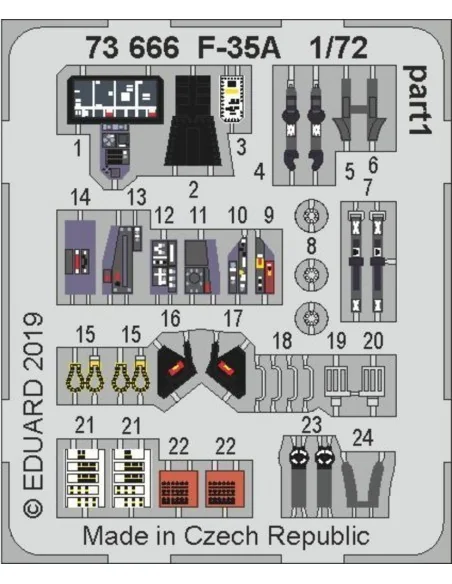 F-35A for Academy, 1/72 - Eduard Accessories 73666