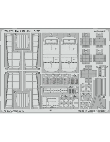 He 219 Uhu for Dragon, 1/72 - Eduard Accessories 73670
