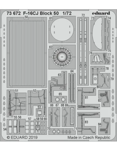 F-16CJ Block 50 for Tamiya, 1/72 - Eduard Accessories 73672