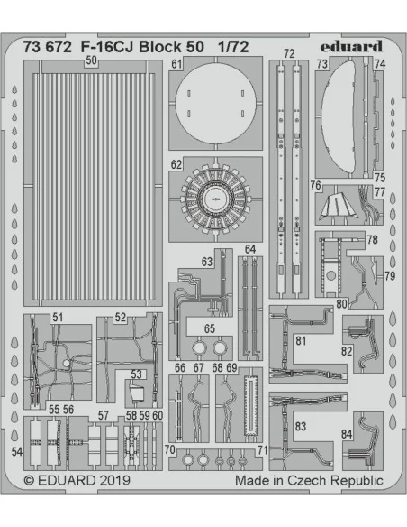 [NO_DESC] F-16CJ Block 50 for Tamiya, 1/72 - Eduard Accessories 73672