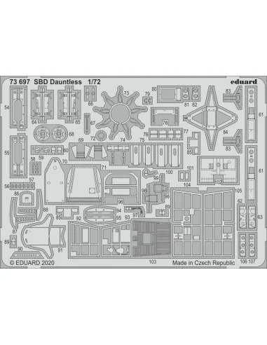 SBD Dauntless for Hasegawa, 1/72 - Eduard Accessories 73697