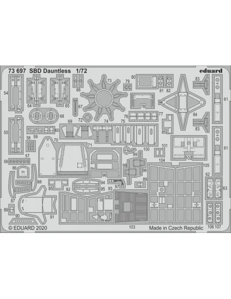 [NO_DESC] SBD Dauntless for Hasegawa, 1/72 - Eduard Accessories 73697