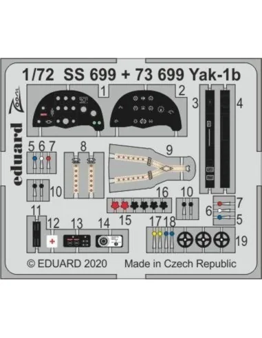 Yak-1b for Arma Hobby, 1/72 - Eduard Accessories 73699