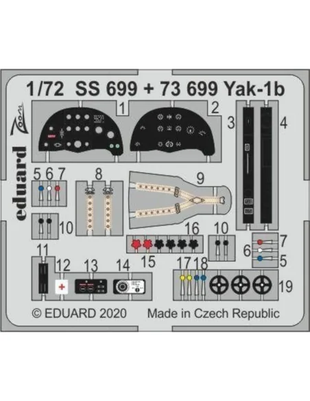Yak-1b for Arma Hobby, 1/72 - Eduard Accessories 73699