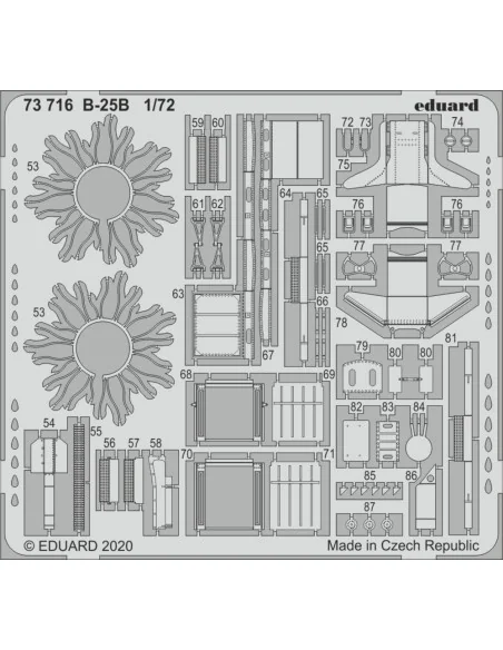 B-25B for Airfix, 1/72 - Eduard Accessories 73716