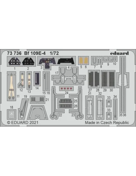 Bf 109E-4 1/72 for SPECIAL HOBBY, 1/72 - Eduard Accessories 73736