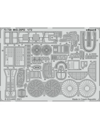 MiG-25PD 1/72 for ICM, 1/72 - Eduard Accessories 73738