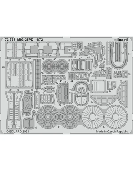 MiG-25PD 1/72 for ICM, 1/72 - Eduard Accessories 73738