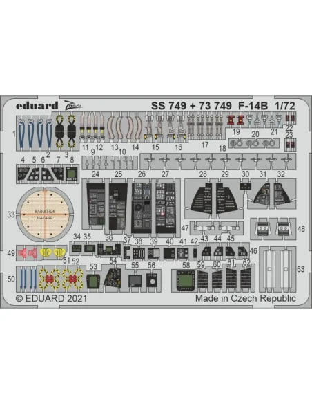 F-14B 1/72 for GREAT WALL HOBBY, 1/72 - Eduard Accessories 73749