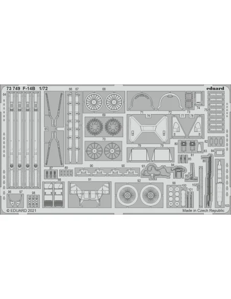 F-14B 1/72 for GREAT WALL HOBBY, 1/72 - Eduard Accessories 73749
