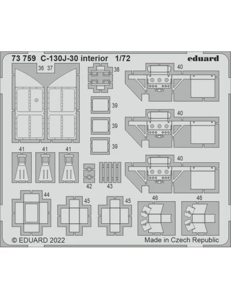 C-130J-30 interior for ZVEZDA, 1/72 - Eduard Accessories 73759