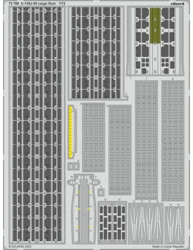 C-130J-30 cargo floor for ZVEZDA, 1/72 - Eduard Accessories 73760