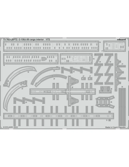 C-130J-30 cargo interior for ZVEZDA, 1/72 - Eduard Accessories 73762