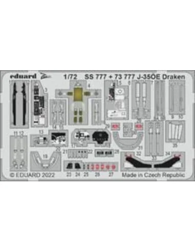 [NO_DESC] J-35ÖE Draken, 1/72 - Eduard Accessories 73777