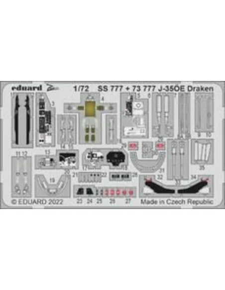 J-35ÖE Draken, 1/72 - Eduard Accessories 73777