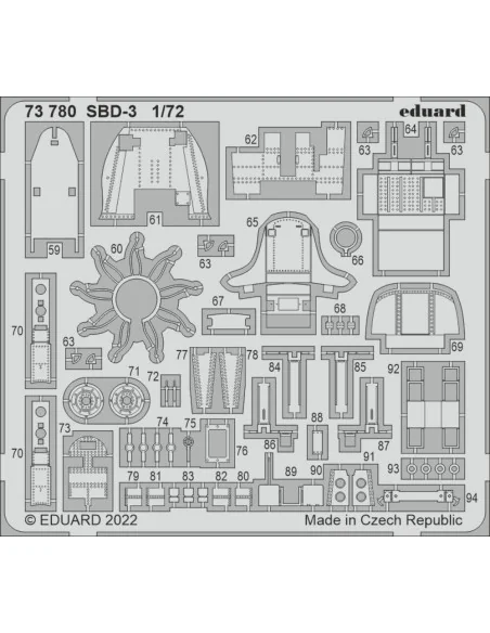 SBD-3 for FLYHAWK, 1/72 - Eduard Accessories 73780