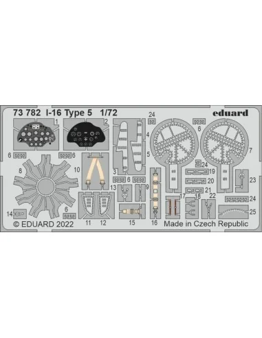 I-16 Type 5 for CLEAR PROP, 1/72 - Eduard Accessories 73782