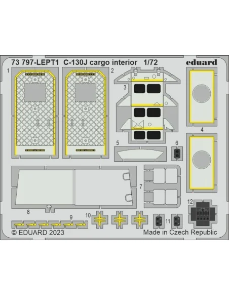 C-130J cargo interior 1/72 ZVEZDA, 1/72 - Eduard Accessories 73797