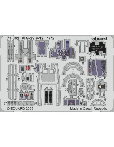 MiG-29 9-12 1/72 GREAT WALL HOBBY, 1/72 - Eduard Accessories 73802