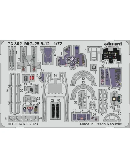 MiG-29 9-12 1/72 GREAT WALL HOBBY, 1/72 - Eduard Accessories 73802