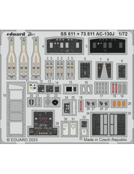 AC-130J interior 1/72 ZVEZDA, 1/72 - Eduard Accessories 73811