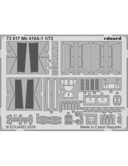 Me 410A-1 1/72 AIRFIX, 1/72 - Eduard Accessories 73817