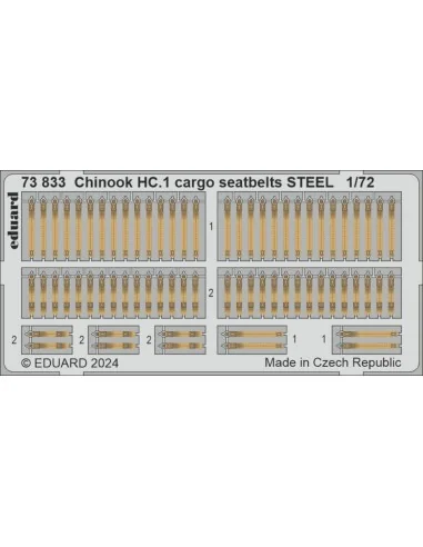 Chinook HC.1 cargo seatbelts STEEL AIRFIX, 1/72 - Eduard Accessorie...