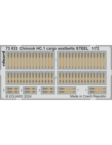 Chinook HC.1 cargo seatbelts STEEL AIRFIX, 1/72 - Eduard Accessorie...